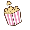 Cute Pink Stripe Popcorn Default