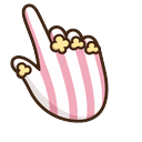 Cute Pink Stripe Popcorn Pointer