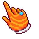 Cute Pixel Ringed Planet Pointer