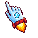 Cute Pixel Rocket Pointer