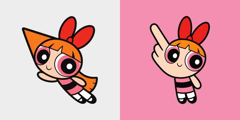 Cute Powerpuff Blossom Pink