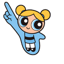 Cute Powerpuff Bubbles Blue Pointer