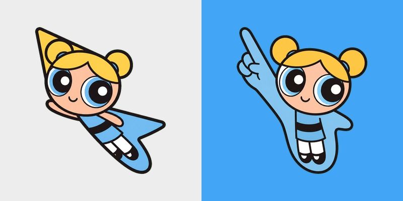 Cute Powerpuff Bubbles Blue