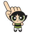 Cute Powerpuff Buttercup Green Pointer