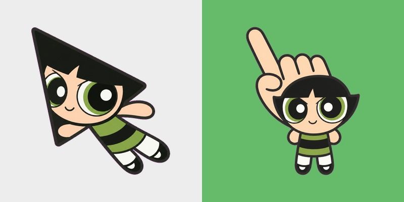 Cute Powerpuff Buttercup Green