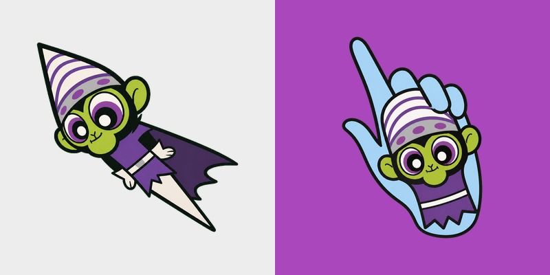 Cute Powerpuff Mojo Jojo Purple