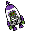 Cute Purple Bot Monster Default