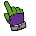 Cute Purple Bot Monster Pointer
