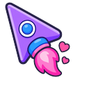 Cute Purple Rocket Default