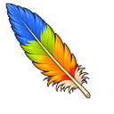 Cute Rainbow Lorikeet Feather Default