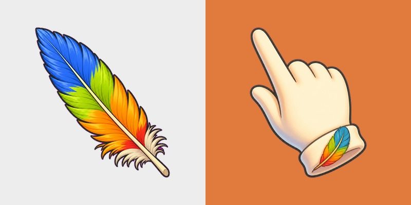 Cute Rainbow Lorikeet Feather