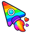 Cute Rainbow Rocket Default