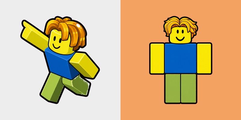Cute Roblox Bacon Hair custom cursor pack preview for Chrome, Edge and Windows
