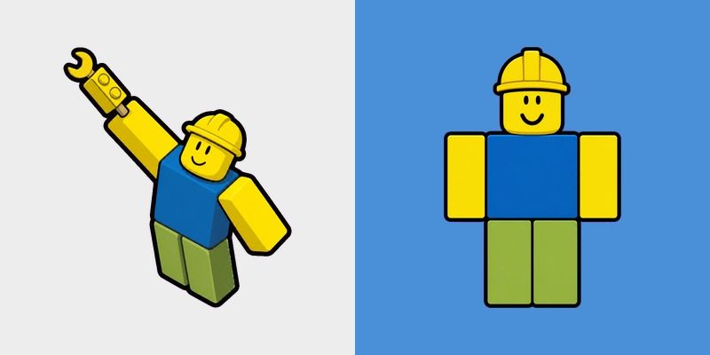 Cute Roblox Builderman custom cursor pack preview for Chrome, Edge and Windows