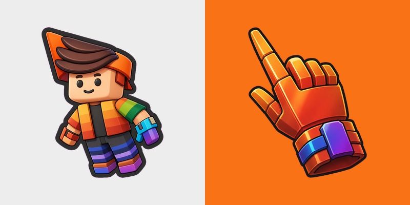 Cute Roblox Orange Headband