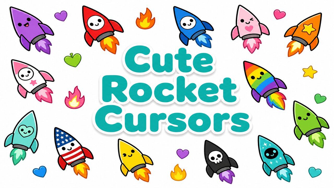 Cute Rocket Cursors