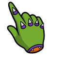 Cute Spiky Lime Alien Pointer