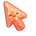 Cute Stylish Modern Coral Crystal arrow cursor preview