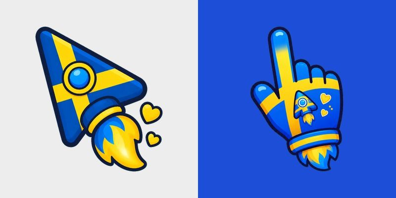 Cute Sweden Rocket