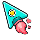 Cute Teal Rocket Default