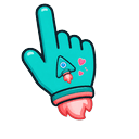 Cute Teal Rocket Pointer