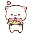 Cute White Cat Cake Default