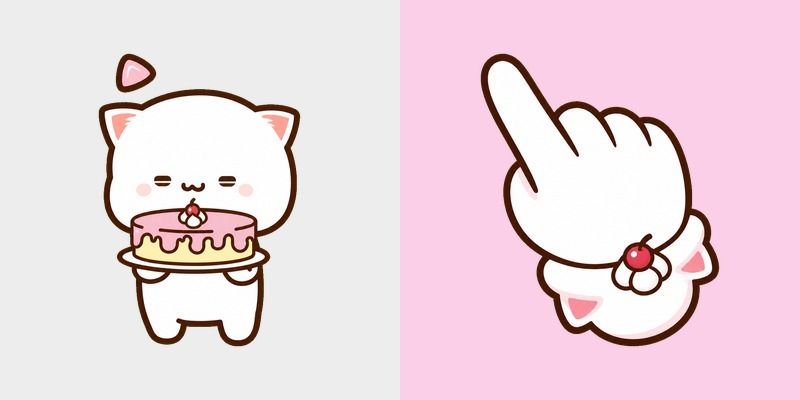 Cute White Cat Cake