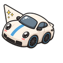Cute White Porsche Stripe Default