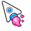 Cute White Rocket Default