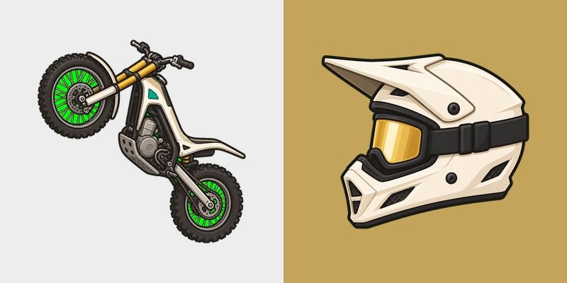 Cute White Trials Bike