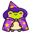 Cute Wizard Frog Spell Book Default