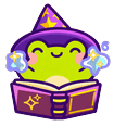 Cute Wizard Frog Spell Book Pointer