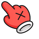 Cute X Hand Red Pointer Default