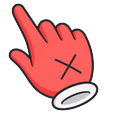 Cute X Hand Red Pointer Pointer