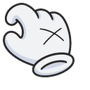 Cute X Hand White Grab Pointer