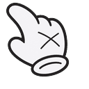 Cute X Hand White Pointer Default