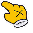 Cute X Hand Yellow Curl Default