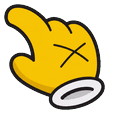 Cute X Hand Yellow Grab Default