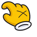 Cute X Hand Yellow Grab Pointer