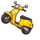 Cute Yellow Scooter Default