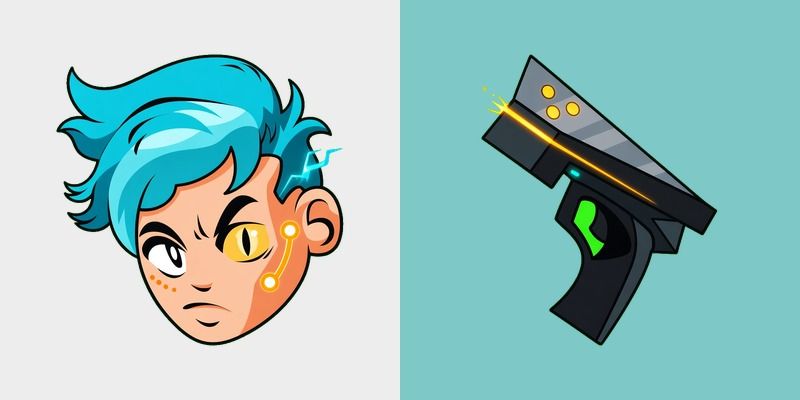 Cyan Ada Cyber Blaster Cursor
