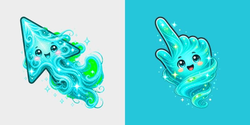 Cyan Cosmic Wind Light