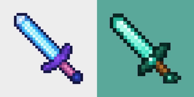 Cyan Diamond Sword
