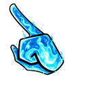 Cyan Fire Among Us Cursor Default