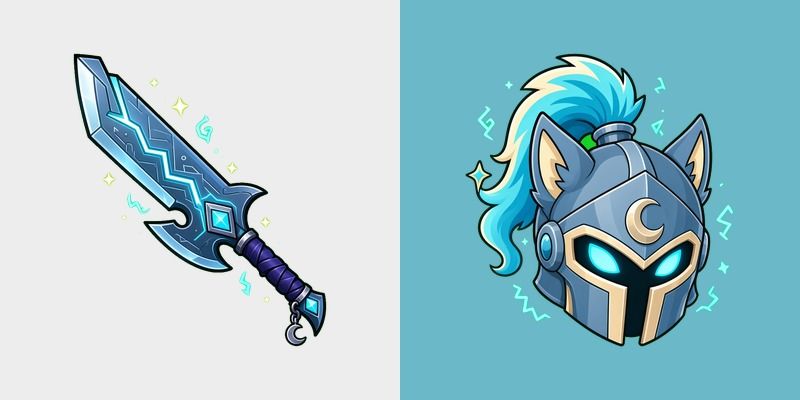 Cyan Rune Cleaver Cursor