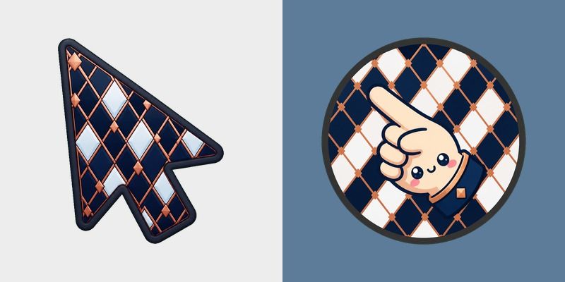 Diamond Lattice custom cursor pack preview for Chrome, Edge and Windows