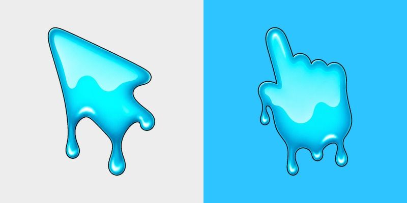 Electric Squiggle Zap custom cursor pack preview for Chrome, Edge and Windows