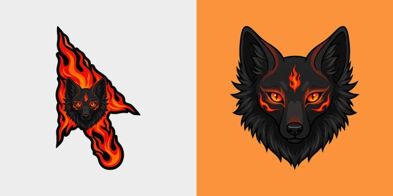 Ember Flame Wolf