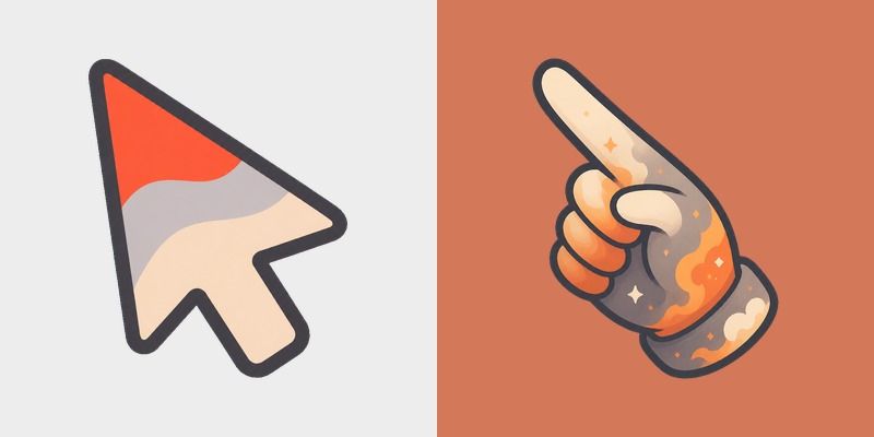 Ember Mist Palette custom cursor pack preview for Chrome, Edge and Windows