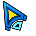 Fragmented Blue Glow Arrow Default